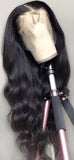 Body Wave Human Hair 4x4 Closure Lace Wig 13x4 Frontal Lace Wig Naturlal Black #1B