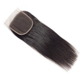 Straight Virgin Human Hair Natural Black Closure