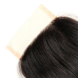 Straight Virgin Human Hair Natural Black Closure