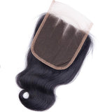 Bundle Deals With Closure Loose Wave Virgin Human Hair Natural Black