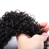 Bundle Deals With Closure Natural Curly Virgin Human Hair Natural Black